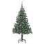 Juletræ med 150 LED'er med stativ Grøn 150 cm PVC