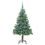 Juletræ med 150 LED'er med stativ Grøn 150 cm PVC