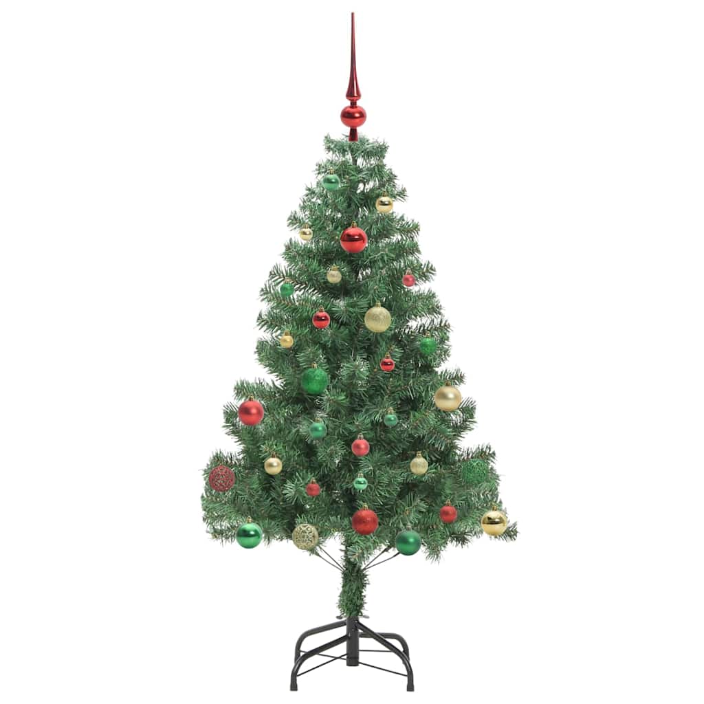 Juletræ med 150 LED'er med stativ Grøn 150 cm PVC