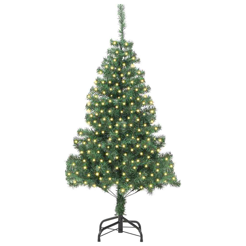 Juletræ med 300 LED'er med stativ Grøn 180 cm PVC
