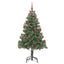 Juletræ med 300 LED'er med stativ Grøn 180 cm PVC