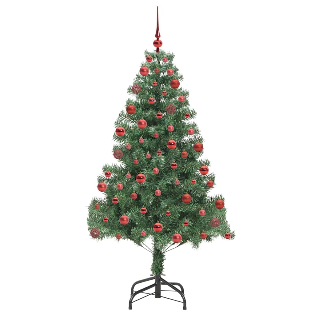 Juletræ med 300 LED'er med stativ Grøn 180 cm PVC