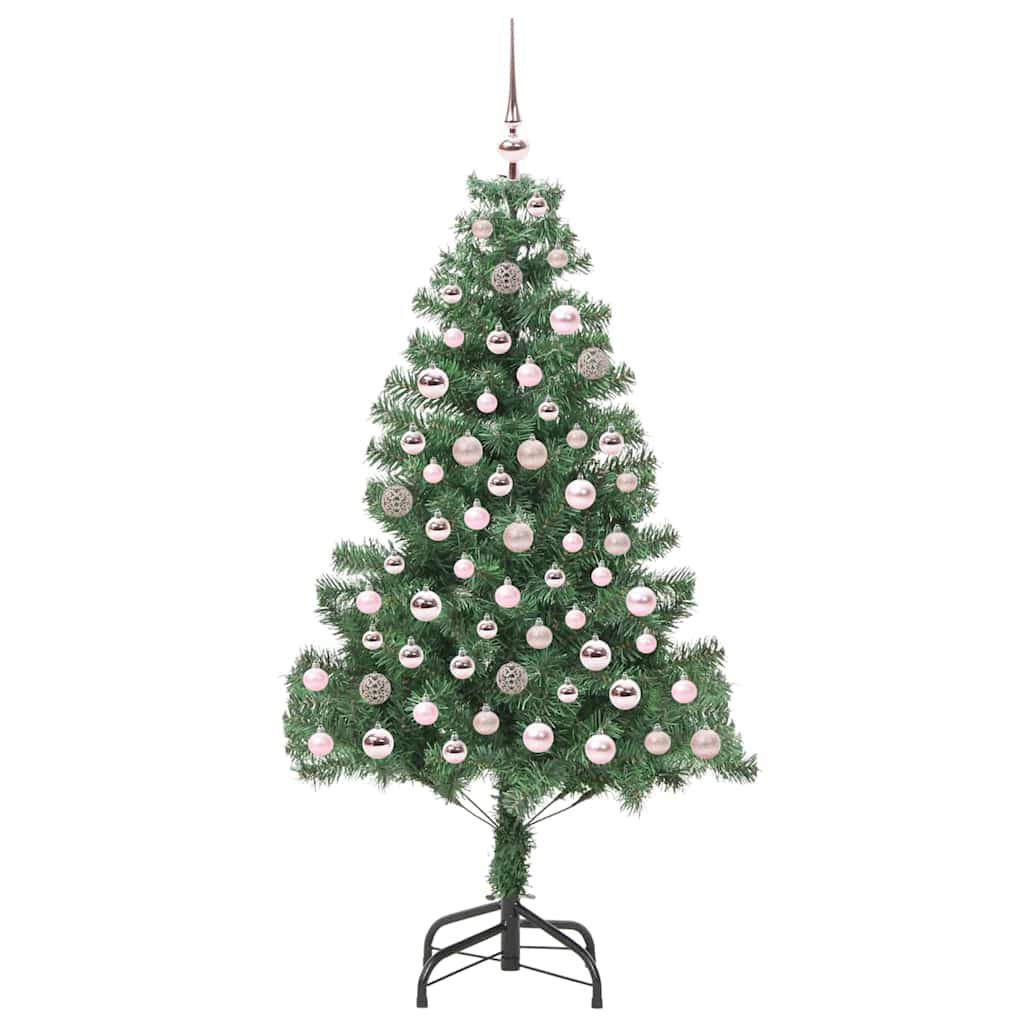 Juletræ med 300 LED'er med stativ Grøn 180 cm PVC