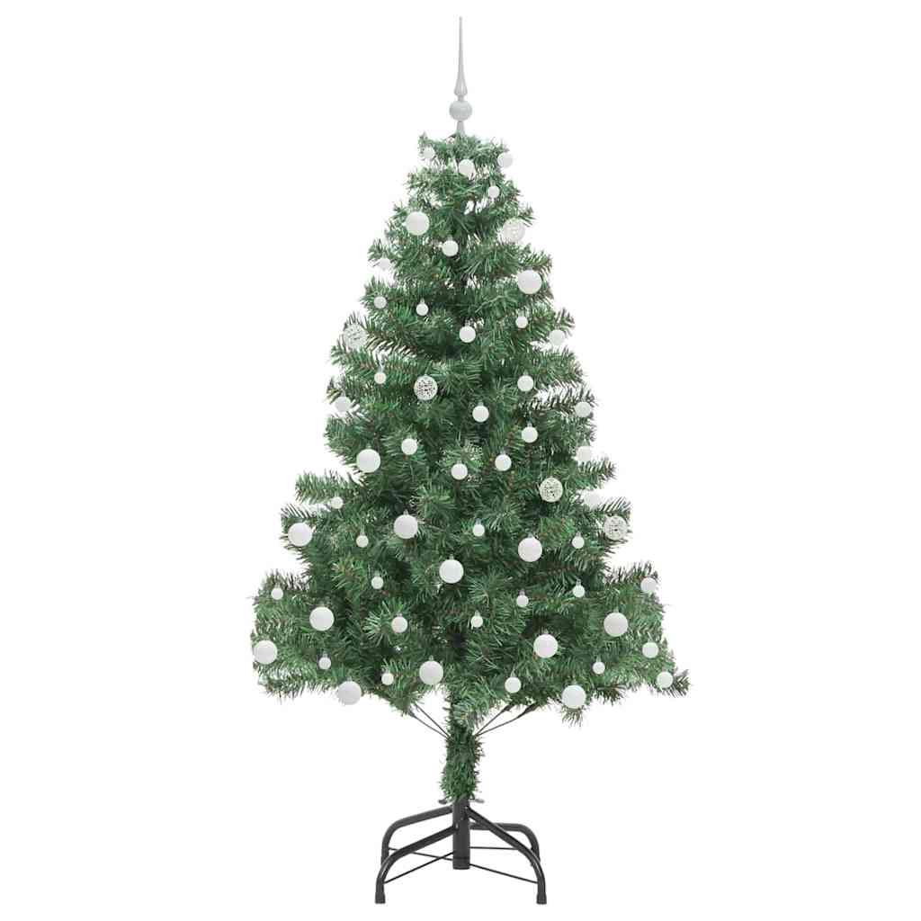 Juletræ med 300 LED'er med stativ Grøn 180 cm PVC