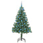 Juletræ med 300 LED'er med stativ Grøn 180 cm PVC