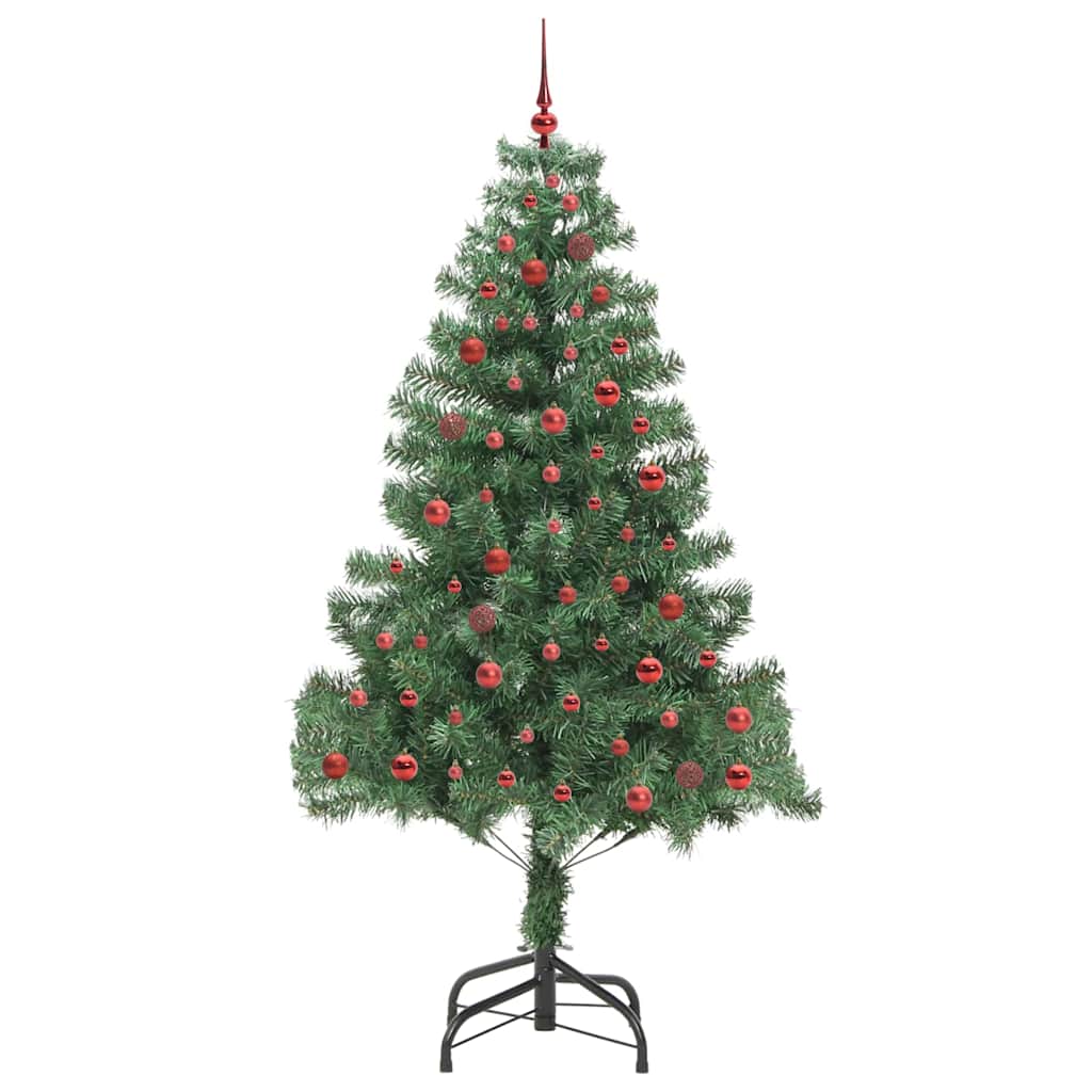 Juletræ med 300 LED'er med stativ Grøn 210 cm PVC