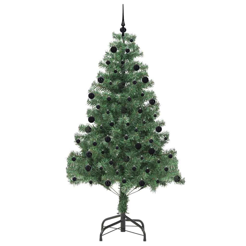 Juletræ med 300 LED'er med stativ Grøn 210 cm PVC