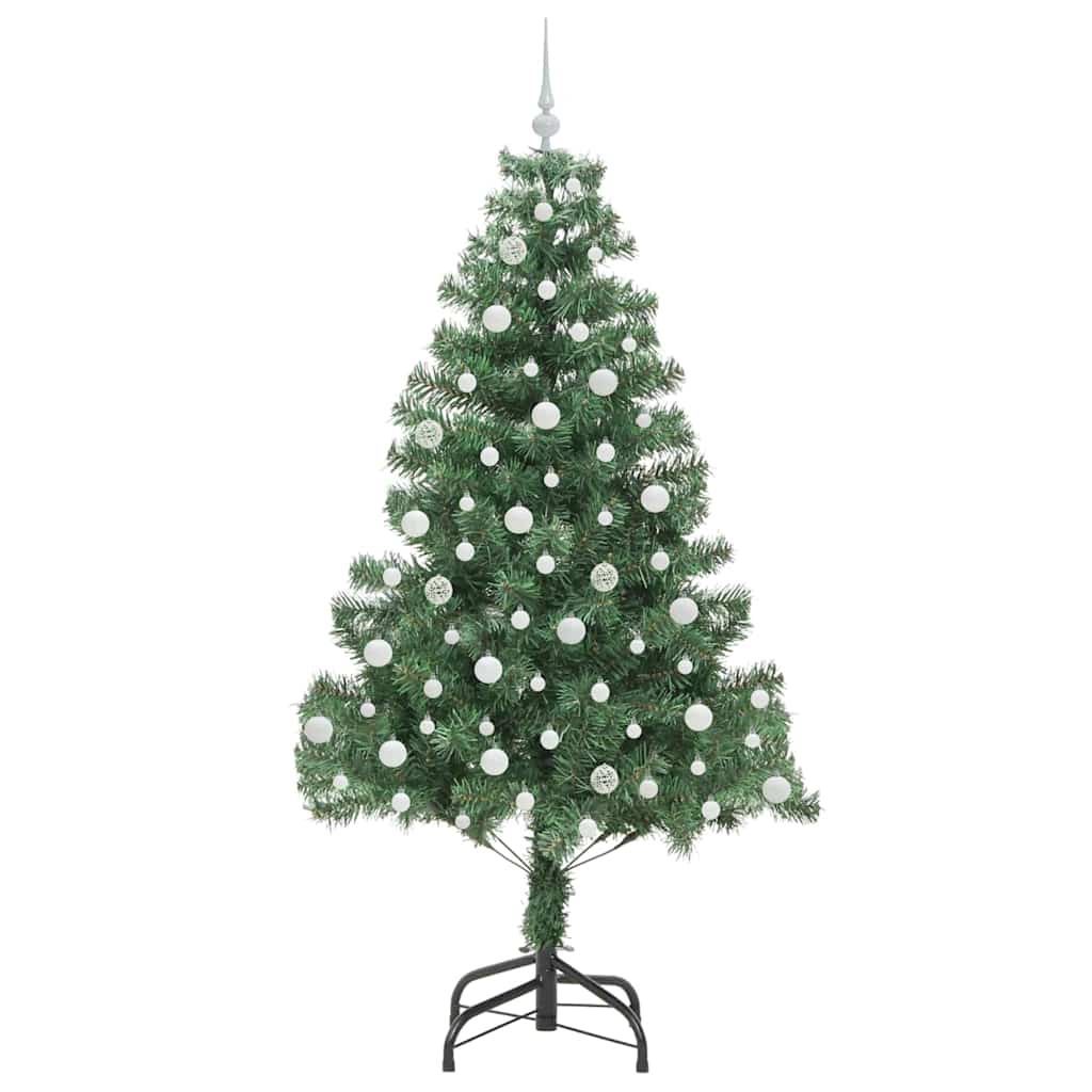 Juletræ med 300 LED'er med stativ Grøn 210 cm PVC