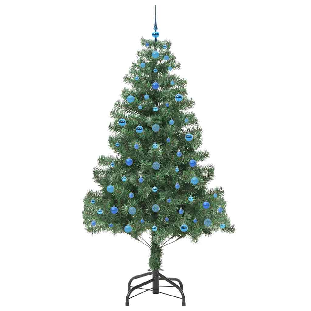 Juletræ med 300 LED'er med stativ Grøn 210 cm PVC