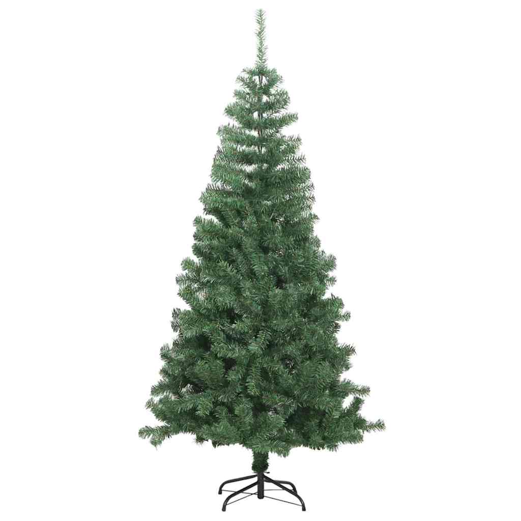 Juletræ med 300 LED'er med stativ Grøn 240 cm PVC