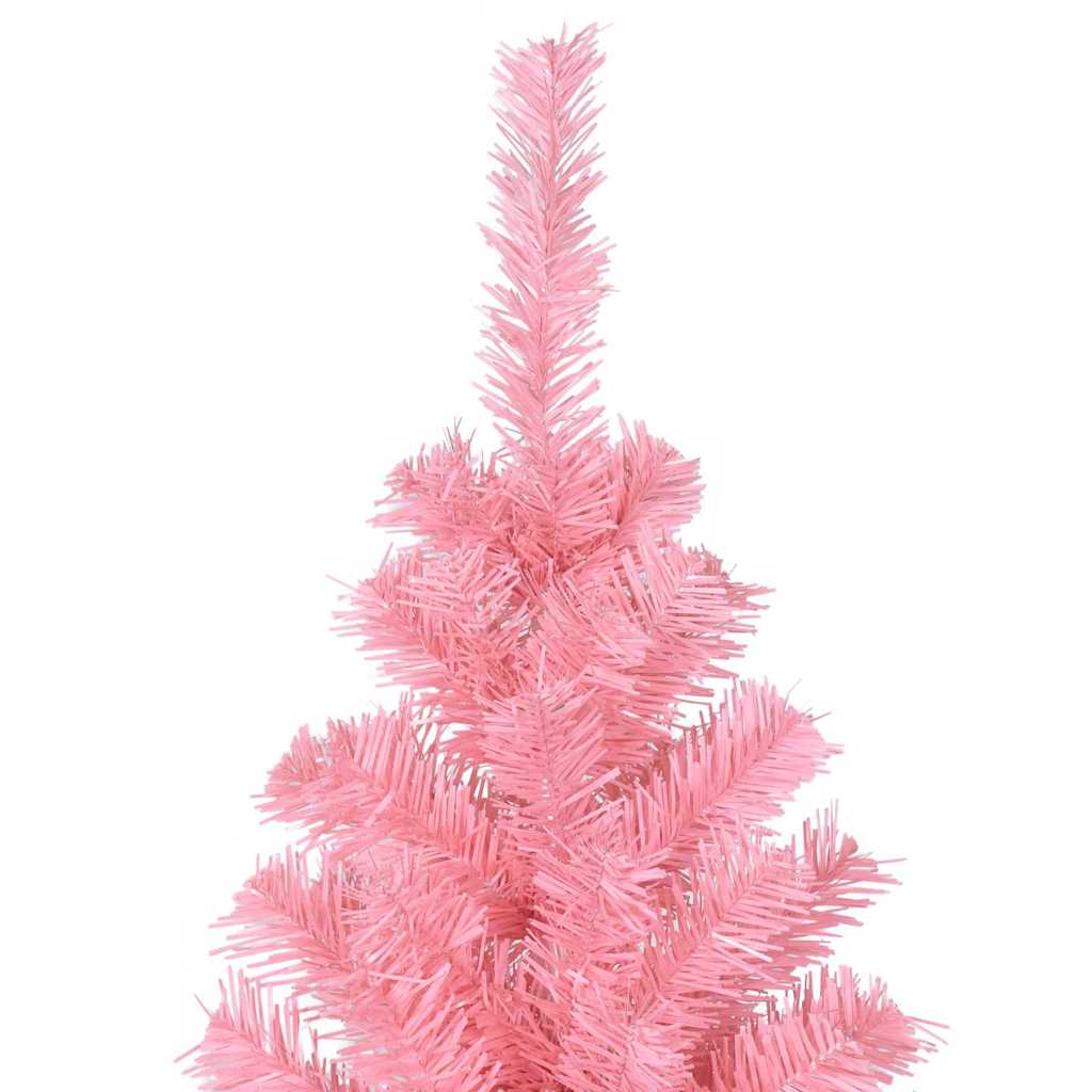 Juletræ med 300 LED'er med stativ Lyserød 180 cm PVC