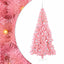 Juletræ med 300 LED'er med stativ Lyserød 210 cm PVC