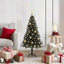 Juletræ med 150 LED'er med stativ Sort 120 cm PVC
