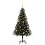 Juletræ med 150 LED'er med stativ Sort 150 cm PVC