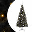 Juletræ med 300 LED'er med stativ Sort 180 cm PVC