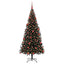 Juletræ med 300 LED'er med stativ Sort 180 cm PVC