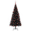 Juletræ med 300 LED'er med stativ Sort 180 cm PVC