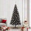Juletræ med 300 LED'er med stativ Sort 210 cm PVC