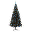 Juletræ med 300 LED'er med stativ Sort 210 cm PVC