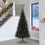 Juletræ med 300 LED'er med stativ Sort 240 cm PVC