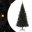 Juletræ med 300 LED'er med stativ Sort 240 cm PVC