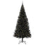 Juletræ med 300 LED'er med stativ Sort 240 cm PVC