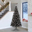 Juletræ med 300 LED'er med stativ Sort 240 cm PVC