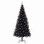 Juletræ med 300 LED'er med stativ Sort 240 cm PVC