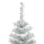 Juletræ med 150 LED'er med stativ Sølv 120 cm PET