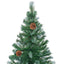 Kunstigt juletræ med 300 LED'er Grøn 180 cm PVC og Stål