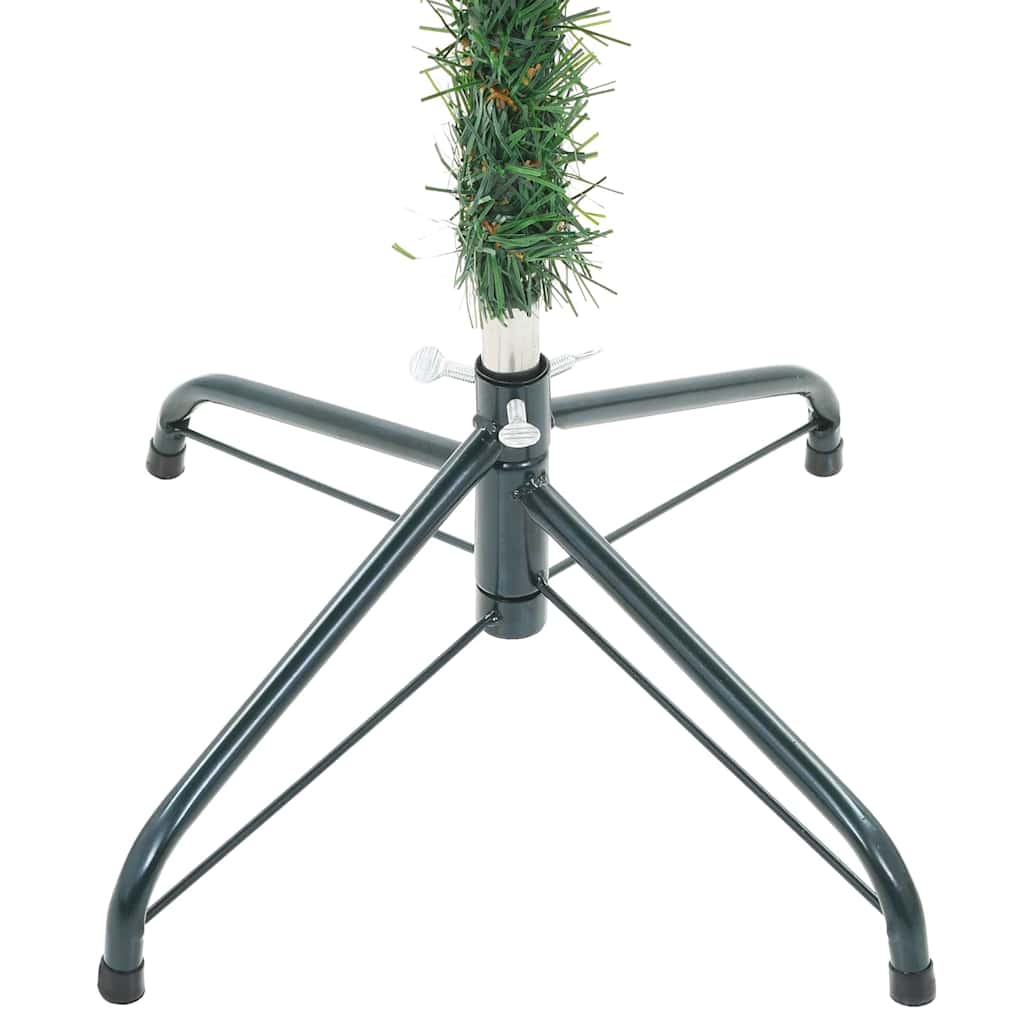 Kunstigt juletræ med 300 LED'er Grøn 180 cm PVC og Stål