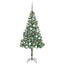 Kunstigt juletræ med 300 LED'er Grøn 180 cm PVC og Stål