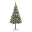 Kunstigt juletræ med 300 LED'er Grøn 180 cm PVC og Stål