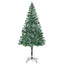 Kunstigt juletræ med 300 LED'er Grøn 180 cm PVC og Stål