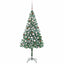 Kunstigt juletræ med 300 LED'er Grøn 180 cm PVC og Stål