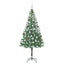 Kunstigt juletræ med 300 LED'er Grøn 180 cm PVC og Stål