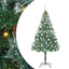 Kunstigt juletræ med 300 LED'er Grøn 180 cm PVC og Stål