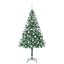 Kunstigt juletræ med 300 LED'er Grøn 180 cm PVC og Stål