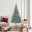 Kunstigt juletræ med 300 LED'er Grøn 180 cm PVC og Stål