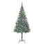Kunstigt juletræ med 300 LED'er Grøn 180 cm PVC og Stål