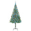 Kunstigt juletræ med 300 LED'er Grøn 180 cm PVC og Stål