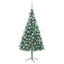 Kunstigt juletræ med 300 LED'er Grøn 210 cm PVC og Stål