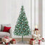 Kunstigt juletræ med 300 LED'er Grøn 210 cm PVC og Stål