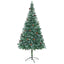 Kunstigt juletræ med 300 LED'er Grøn 210 cm PVC og Stål