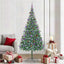 Kunstigt juletræ med 300 LED'er Grøn 210 cm PVC og Stål
