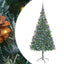 Kunstigt juletræ med 300 LED'er Grøn 210 cm PVC og Stål