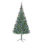 Kunstigt juletræ med 300 LED'er Grøn 210 cm PVC og Stål