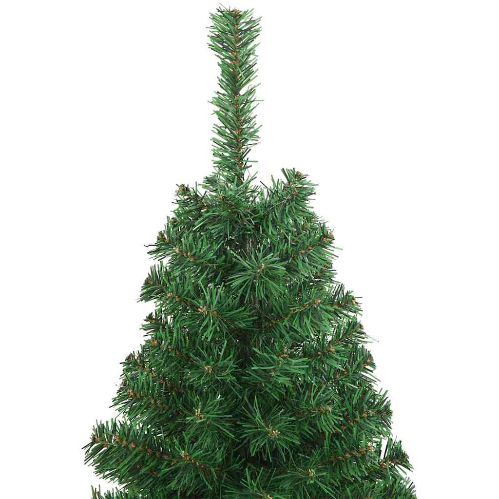 Kunstigt juletræ med stativ Grøn 150 cm PVC og Stål og Plastik