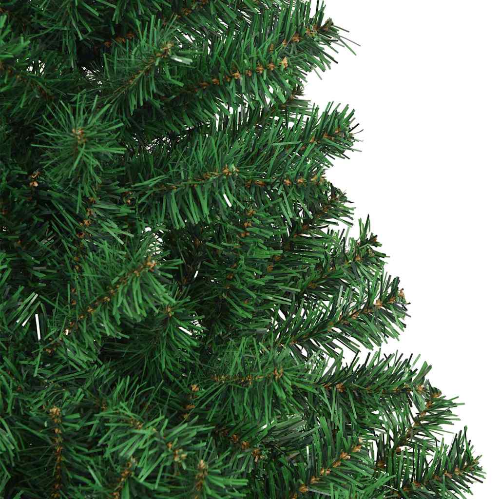 Kunstigt juletræ med stativ Grøn 210 cm PVC og Stål og Plastik