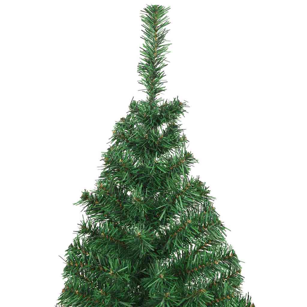 Kunstigt juletræ med stativ Grøn 210 cm PVC og Stål og Plastik
